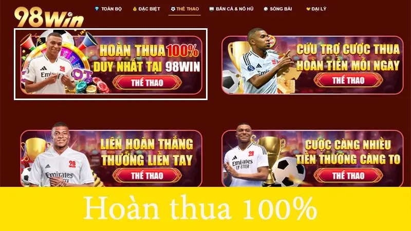 hoàn thua 100%