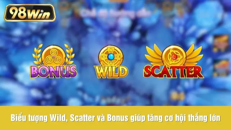 Biểu tượng Wild, Scatter và Bonus giúp tăng cơ hội thắng lớn