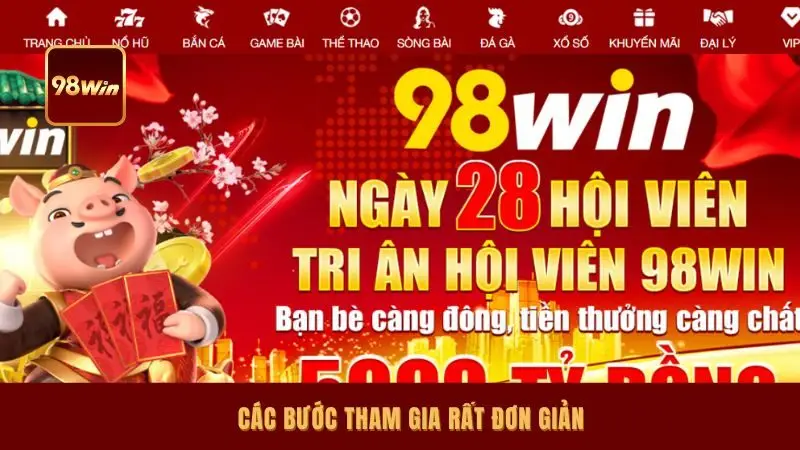 Các bước tham gia rất đơn giản
