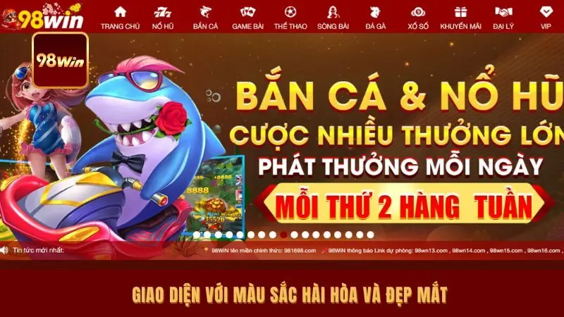 Giao diện với màu sắc hài hòa và đẹp mắt