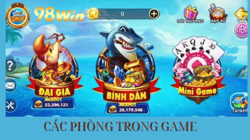 Các sảnh chơi trong game